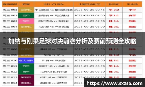 加纳与刚果足球对决前瞻分析及赛前预测全攻略